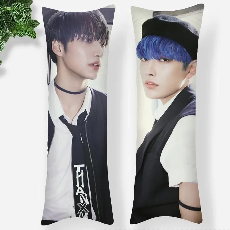 KPOP Boy ATEEZ Pillowcase Printed Satin Fabric Pillow Cover Rectangular Zipper Kawaii Body Cover Dropshipping 0811