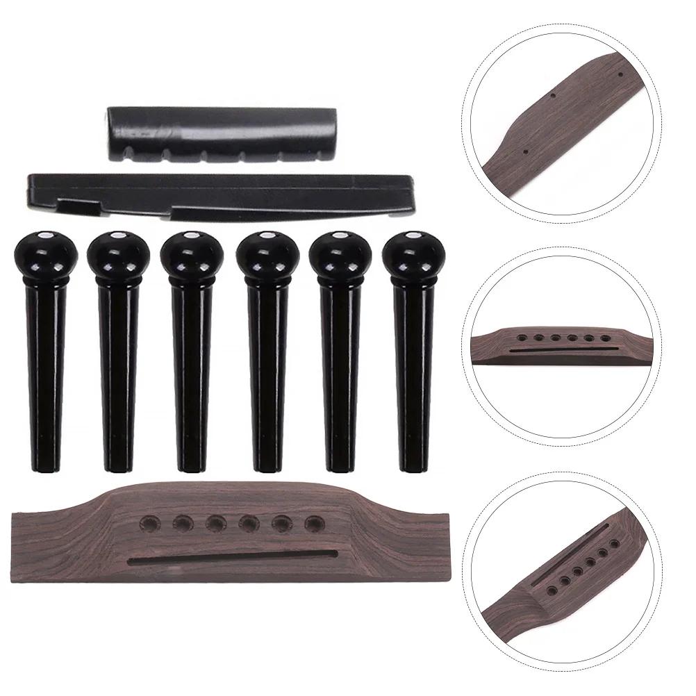 

Pinqiao Pillow Set Acoustic Guitar Saddle Replacement Bridge Bone Pins for Nut Parts