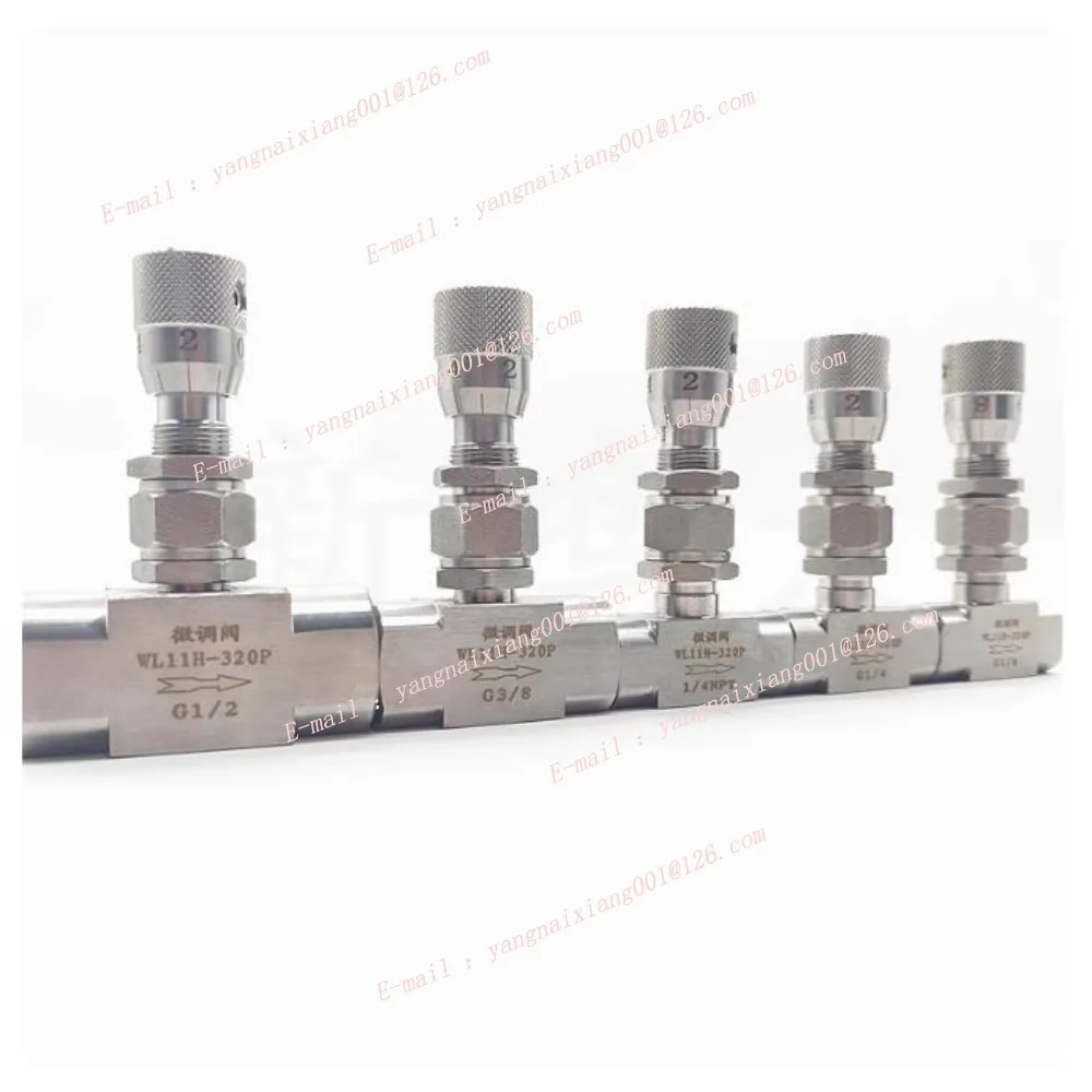 

Резьба G/NPT 1/8 дюйма 1/4 дюйма 1/2 дюйма, клапан точной настройки из нержавеющей стали 304, микрорегулировочный клапан WL11H-320P, регулирующие клапаны потока, 1 шт.