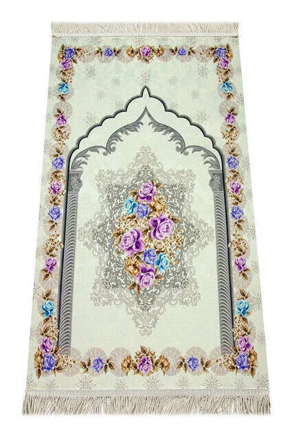 

Silvery Prayer Rug Boxed Lilac Muslim Islam Sheet Prayer Mat Holy Quraan Islamic Mats