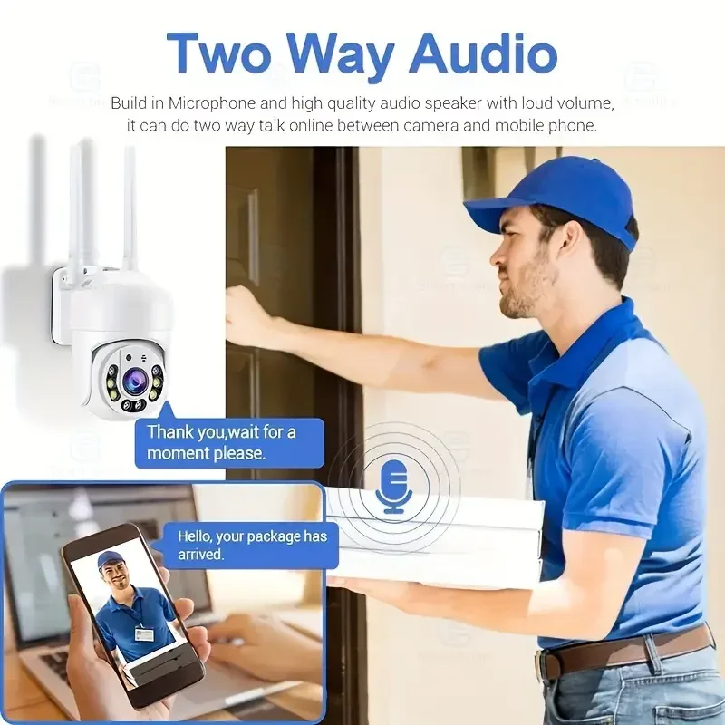 3MP Camera Outdoor Security Camera CCTV Surveillance Full Color Night Vision Motion Detect Auto Tracking