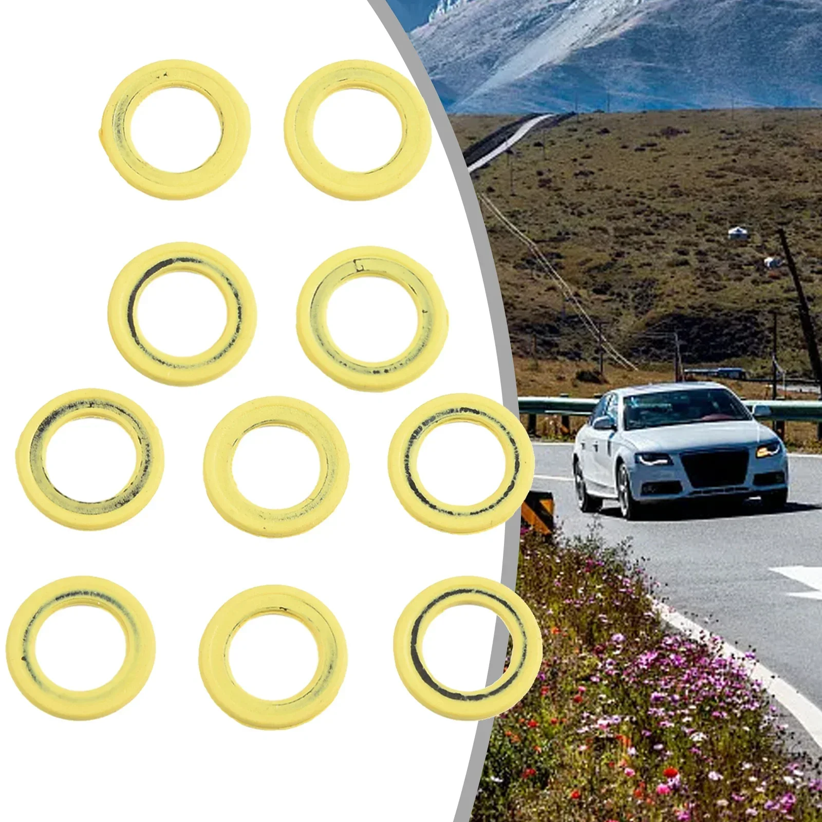 10 Pack Mercruiser Drain Screw Seal Washer 26-8M0204693 26-830749 Yellow Oil Plug Gasket Marine Engine
