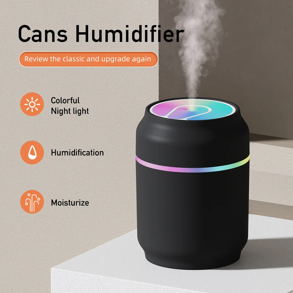 Portable 200ml Electric Air Humidifier Aroma Oil Diffuser USB Cool Mist Sprayer with Colorful Night Light for Home Car T007