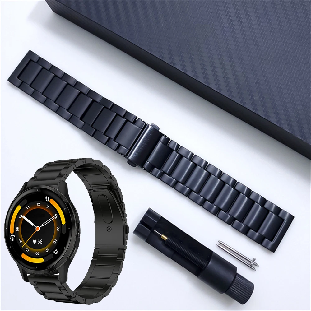 22mm Watch Strap for Garmin Venu 3 2 Titanium Metal Bracelet Forerunner 265 255Music/Vivoactive 4/Active Replacement WatchBands