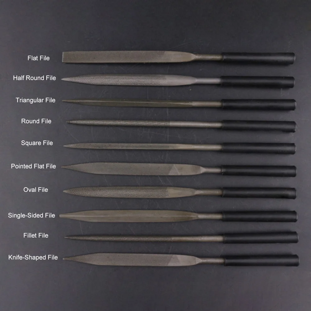 5/10PCS Mini Precision Needle File Set Poly Handles Jeweler Tool DIY Wood Rasp File Needle Polishing Carving Diamond Tools