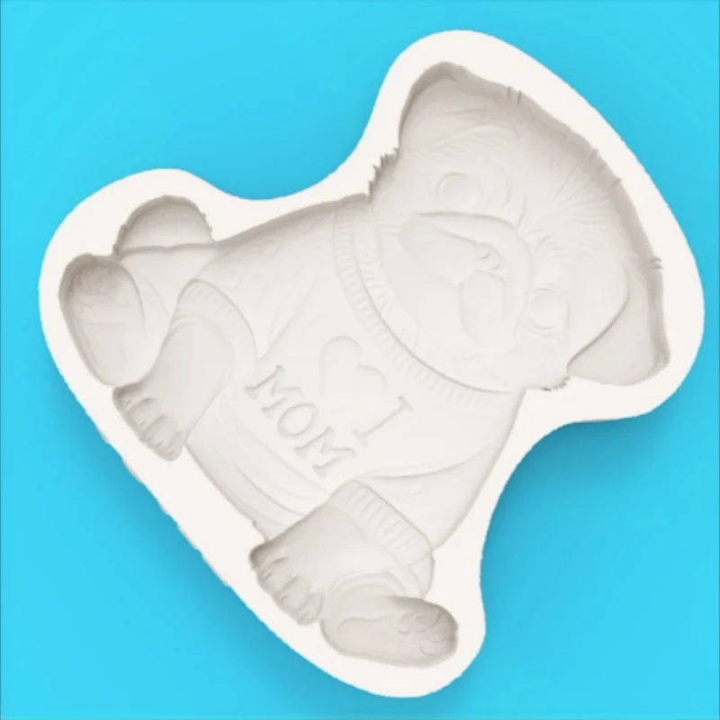 Heart-Shaped Pug Dog Mold Cute Pug Dog Fondant Chocolate Dessert Making Silicone Mold - view 3