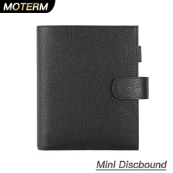 Moterm Discbound Series New HP Mini Cover Genuine Pebbled Grain Cowhide Notebook Expansion Disc Bound Organizer Journal Agenda