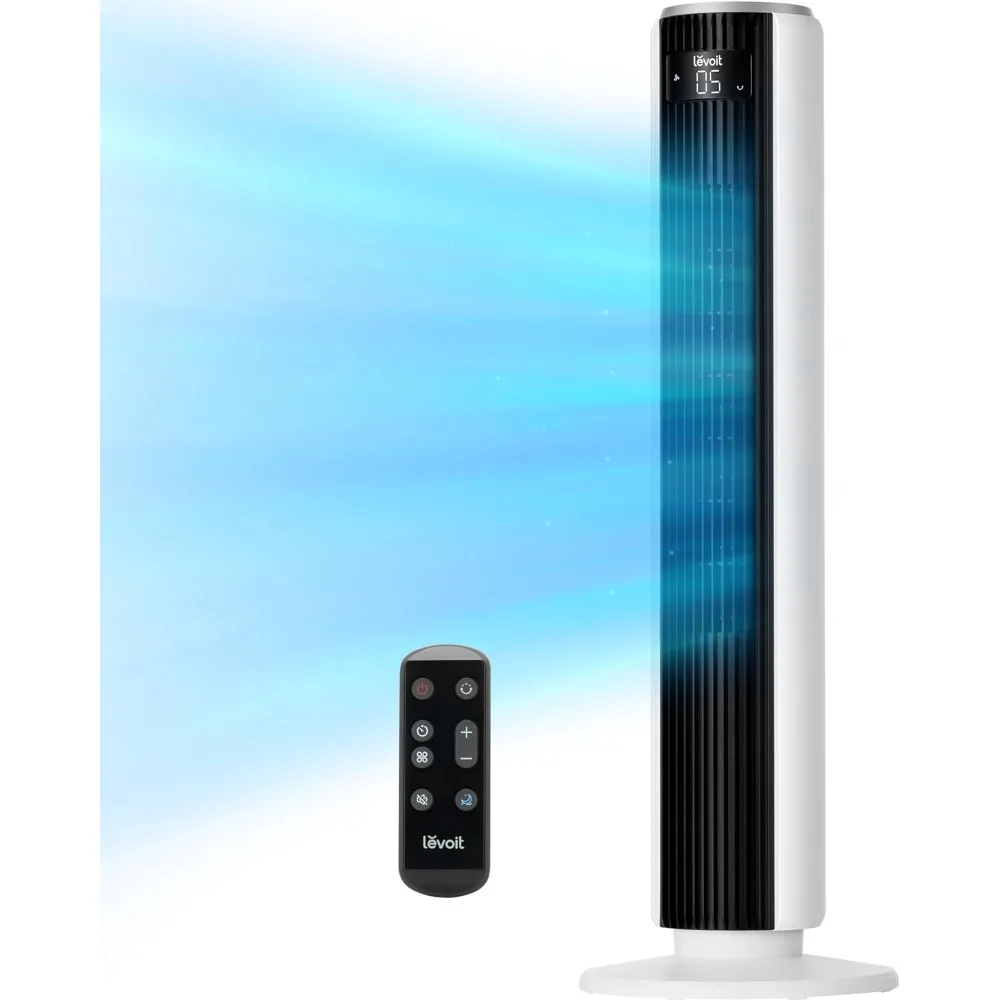 US Shipping Tower Fan for Bedroom 90 Oscillating Quiet 28dB for Sleep 25ft/s Velocity 12H Timer 5 Speeds 4 Modes Remote