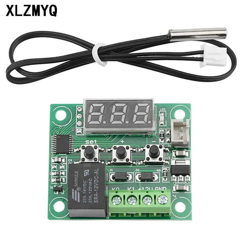 10pcs W1209 Digital Thermostat, 12V DC Temperature Controller Switch w/ Blue Red Light for Aquarium Homebrew Incubator XH-W1209