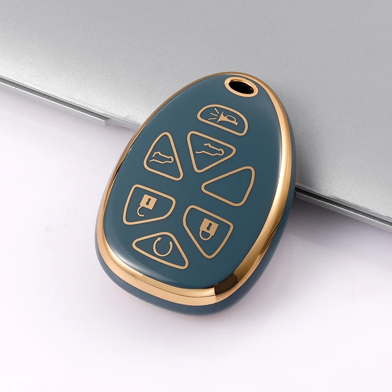 5/6 buttons Shell For Cadillac Escalade For Chevrolet Tahoe 2007 Gmc Suburban Yukon 2010 Traverse XL Soft TPU Car Key Case Cover image 6