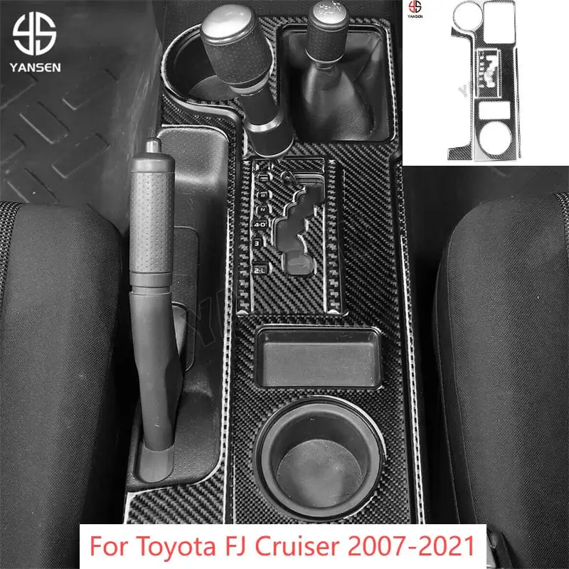 

Car Cup Holder Outlet Panel Trim Carbon Fiber Cover Sticker For Toyota FJ Cruiser 2007-2023 Car Accessories