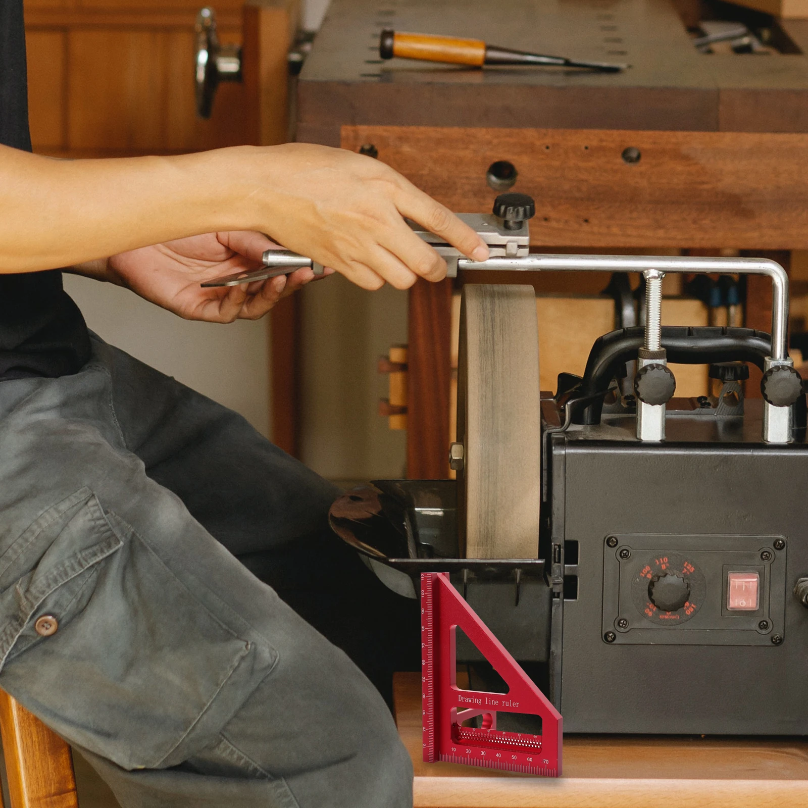 

Triangle Ruler Square Tool Red Right Measuring Tools For Woodworking Angle Woodworking Ruler Measuring Tools Accessories