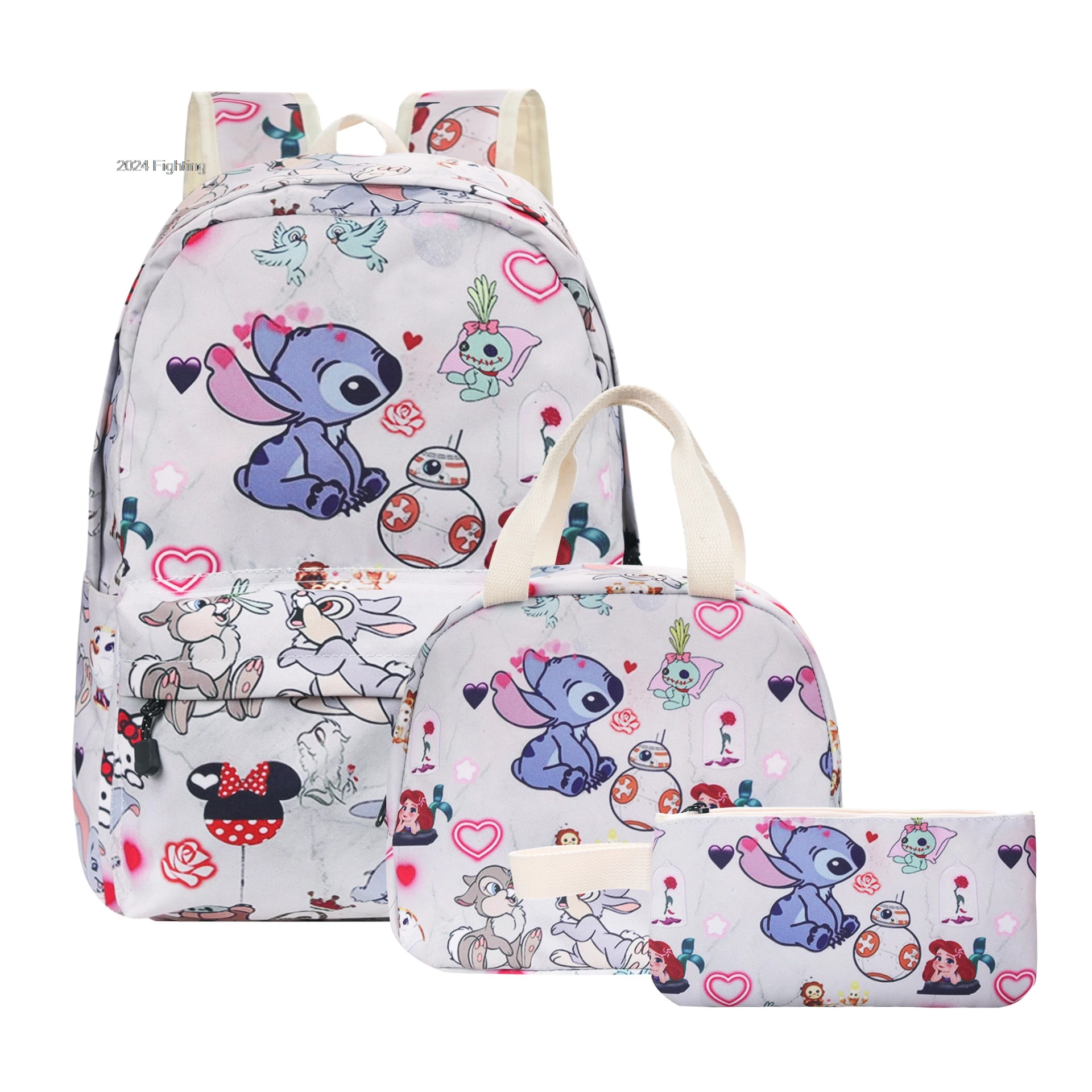 Cartoon Lilo & Stitch Backpacks Printe Girls Orthopaedics Kids Backpack Kawaii Waterproof School bag