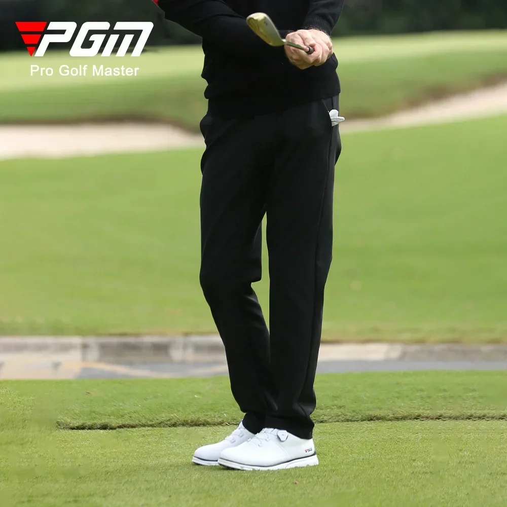 Pgm Golf Pants Men'S Plus Velvet Autumn Winter Golf Ball Pants Men Waterproof Rain Snow Keep Warm Trousers Elastic Sport Pants