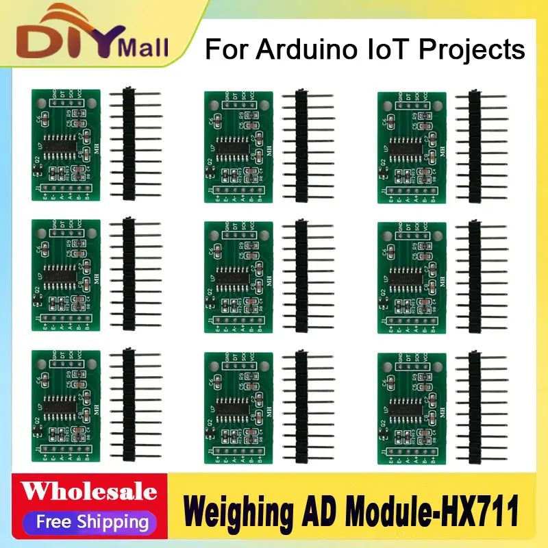 

HX711 24-Bit ADC Weight Sensor Module with Load Cell Amplifier - Dual-Channel Precision Weighing Scale Kit for Arduino