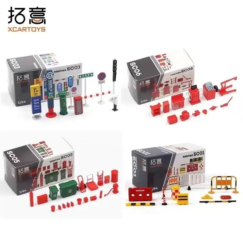 

XCARTOYS 1/64 Scale Diecast Car Model Toy with Traffic Accessories Miniature Vehicle Collection for Kids and Adults