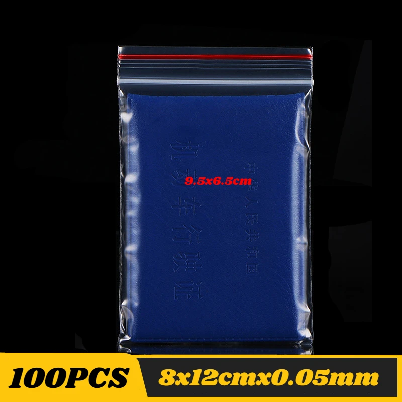 100 STKS PE Ritssluitingszak Transparante Plastic Zakken Sieraden Zip Ritssluiting Hersluitbare Poly Doorzichtige Verpakking Zakken Verschillende Grootte