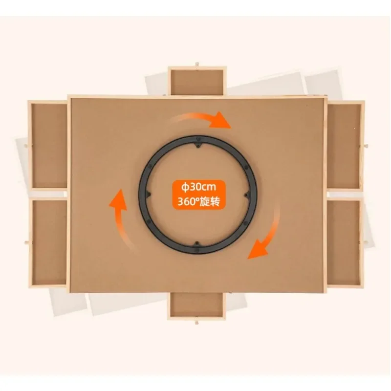 360° Rotating Puzzle Table・Solid Wood Jigsaw Board・Large Puzzle Storage Workstation・Ready Stock Cross-border Supply
