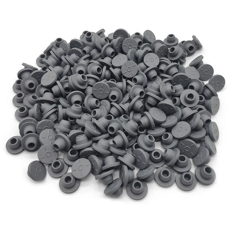 100pcs 13mm 24mm 26mm 32mm Grey Cork Butyl Rubber Plug Stopper Bottle Rubber plug stopper for Glass Vials 10ml+
