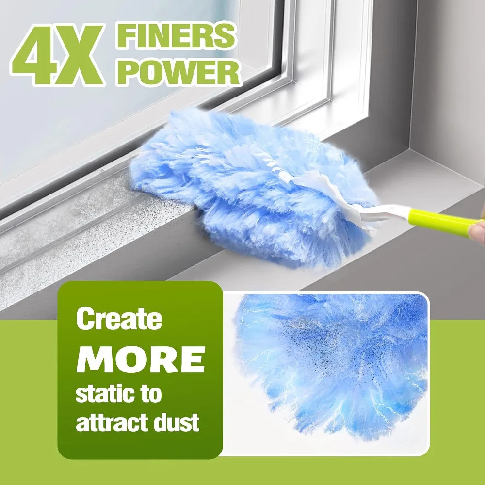 عبوات Swiffer Duster مكونة من 10 قطع، متوافقة مع مقبض Swiffer 360 Duster، عبوات غبار الريش غير المعطرة لـ Cl متعدد الأسطح