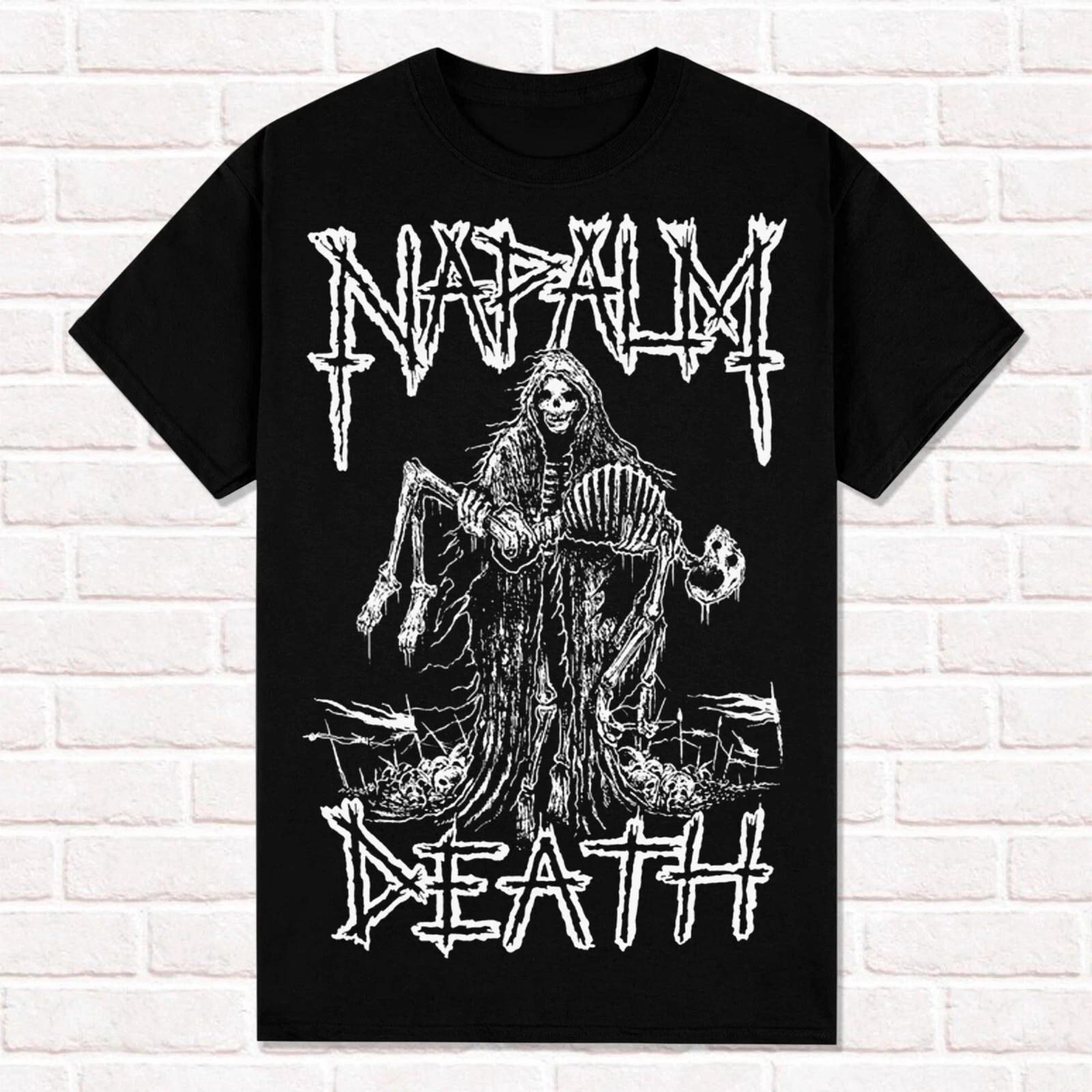 2025 نابالم الموت تي شيرت ريبر Grindcore الوحشي الموت المعادن ميتالهيدز نمط تيز القمم سيدتي القطن قصير الأكمام شارع العليا #1