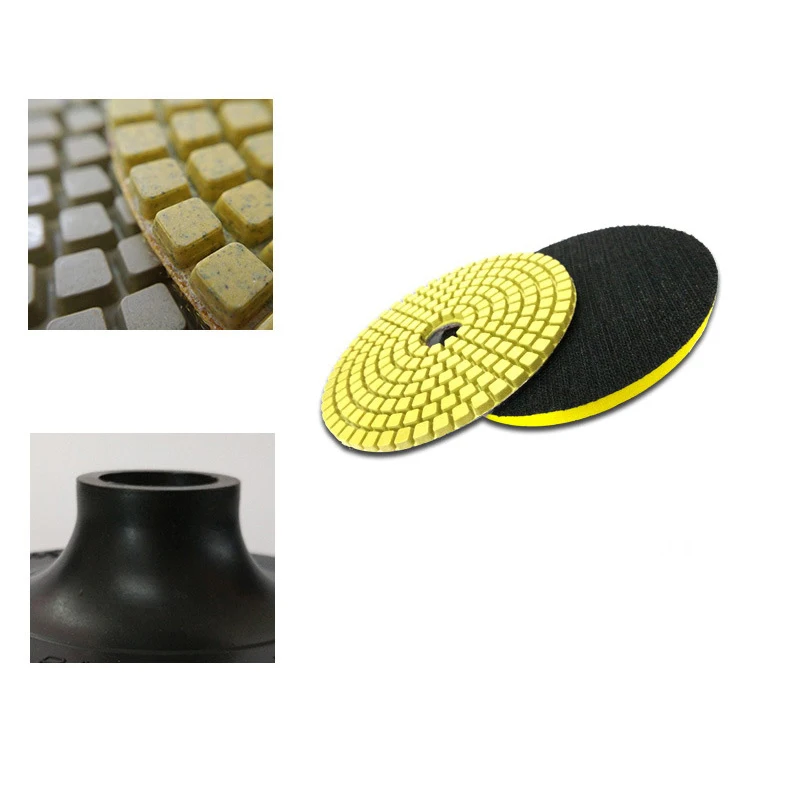 M10/M14 Diamond Polishing Pads Kit 3/4 inch 80/100mm Wet/Dry for Granite Stone Concrete Marble Polishing Use Grinding Discs Set