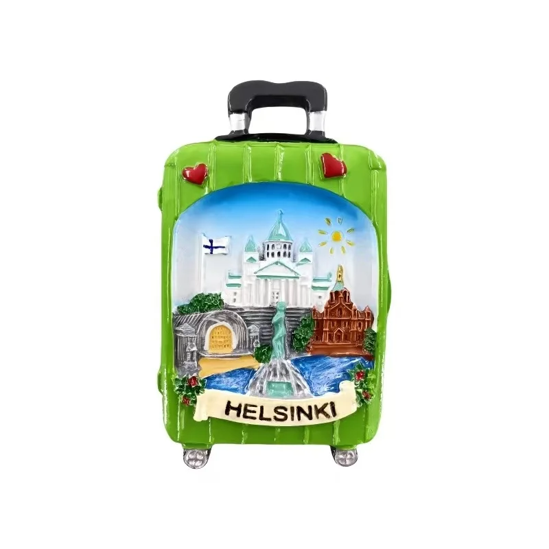 Helsinki, Finland Tourism Commemorative Creative Landmark Landscape Luggage Decorations Magnetic Stickers Refrigerator Stickers