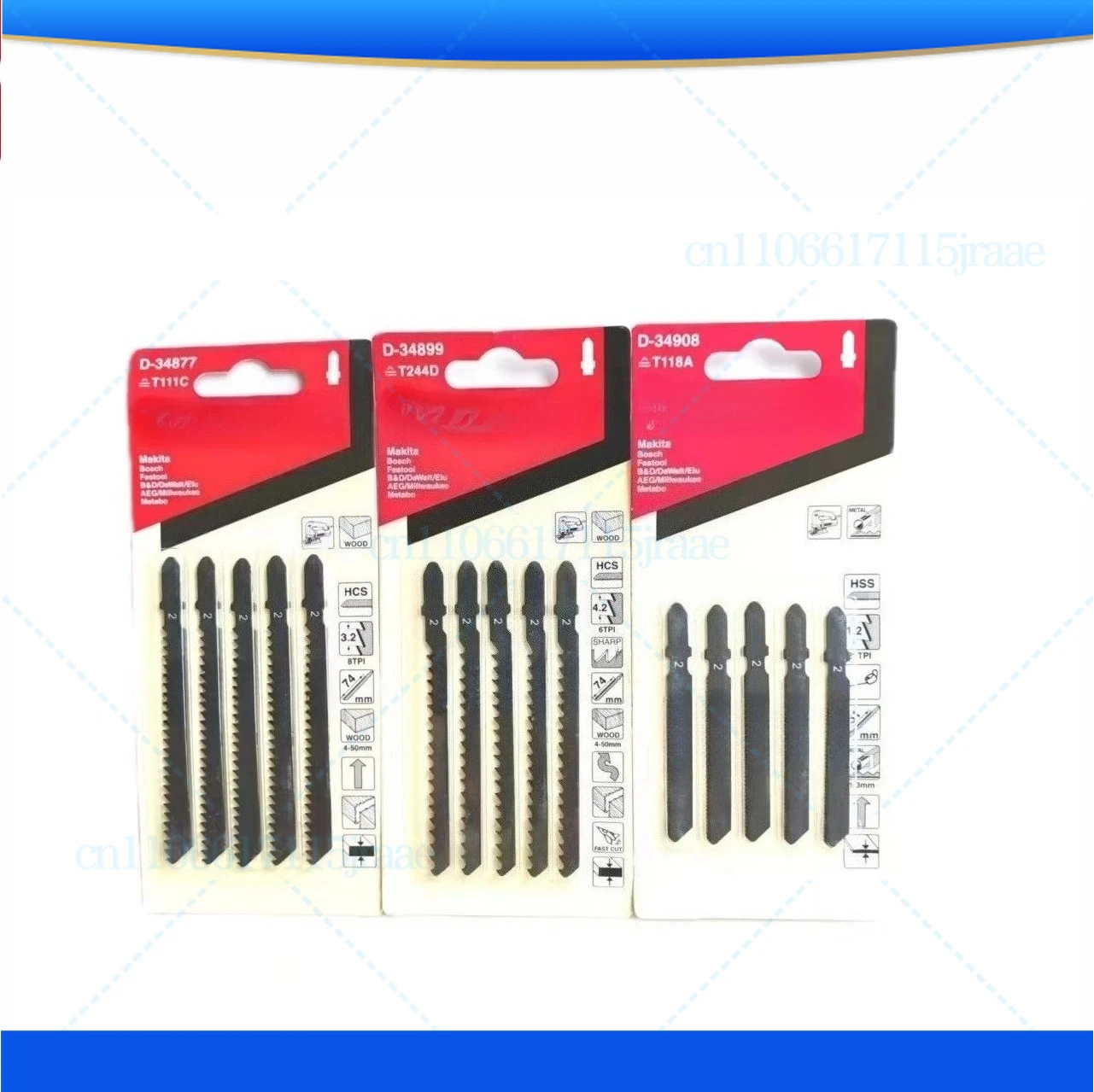 

For Makita Jigsaw Jigsaw Blades Wood and Metal a set
