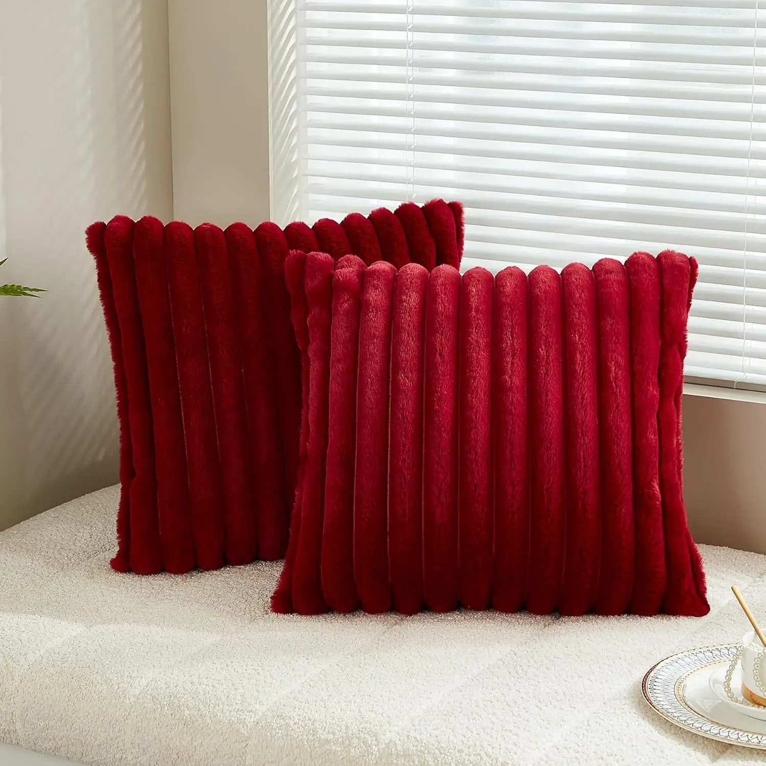 Faux Rabbit Fur Cushion Covers 11