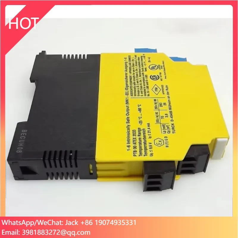 

Turck MK13-222EX0-R/24VDC Внутреннее безопасное барьерное реле для аварийной промышленной изоляции сигнала
