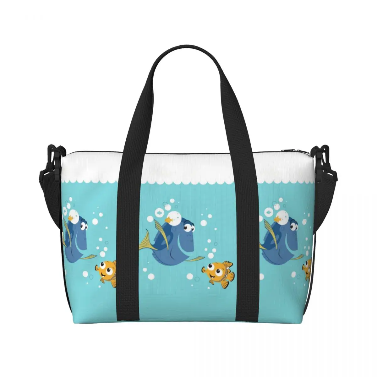 

Сумка-тоут Custom Finding Nemo для женщин, большая вместительная пляжная/спортивная/дорожная сумка через плечо