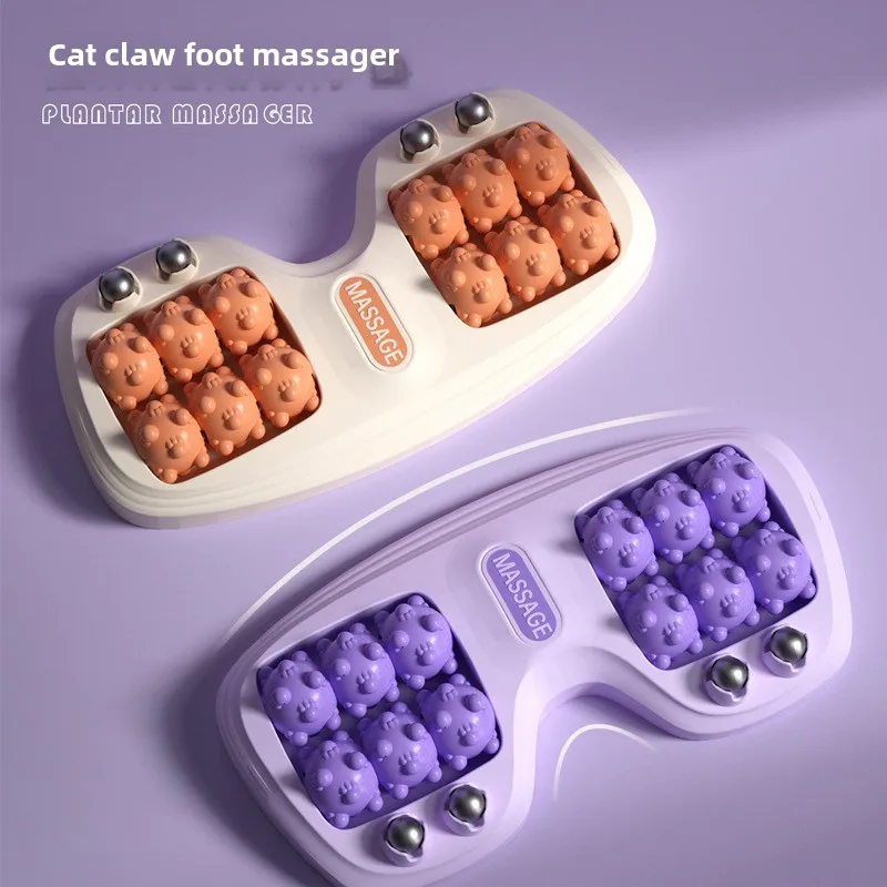 Home Health Foot Massager with Magnetic Bead Four-Row Roller Leg Point Therapy Foot Massage Tool for Relaxation Stress Relief