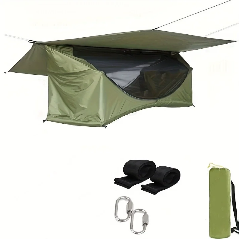 Portable Mosquito Net, Tree Hammock, Comfortable Garden Swing, Flat Bed Hammock, Rain Fly Tent, Outdoor Hammock, Camping