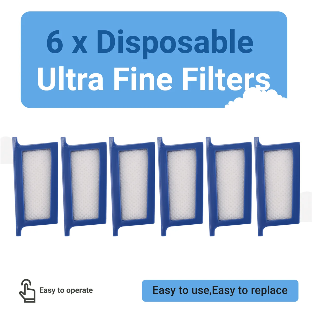 Y14AFilter Kits for Philips Respironics for dreamstation Include 2 Reusable Filters & 6 Disposable Ultra-Fine Filters