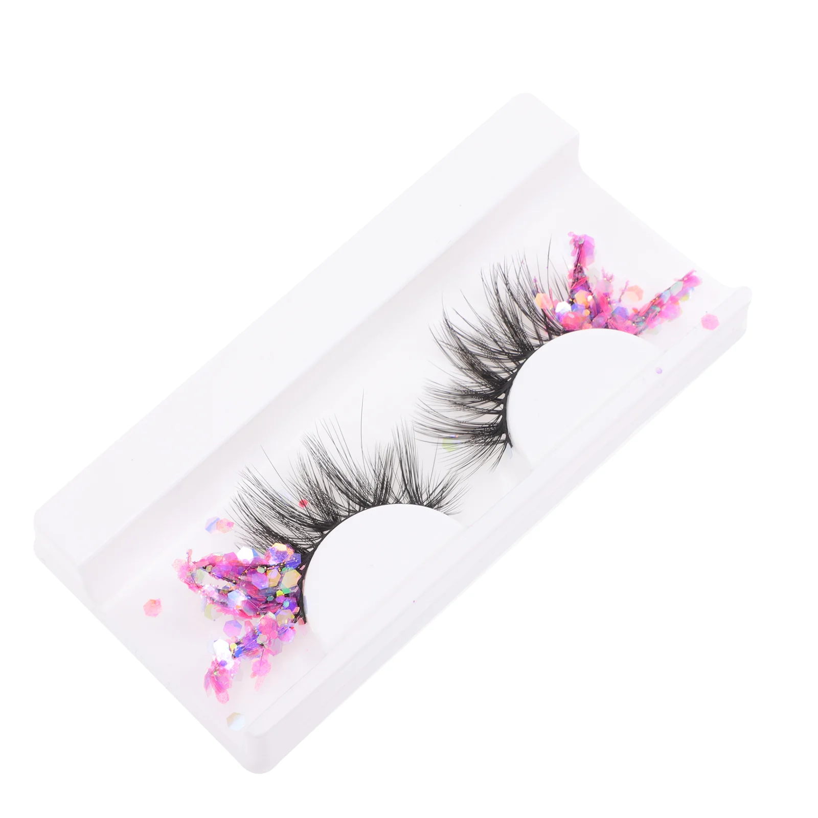 

Eyelash Fake Eyelashes Goth Christmas Decor Glitter False Decorative Glittery Pink