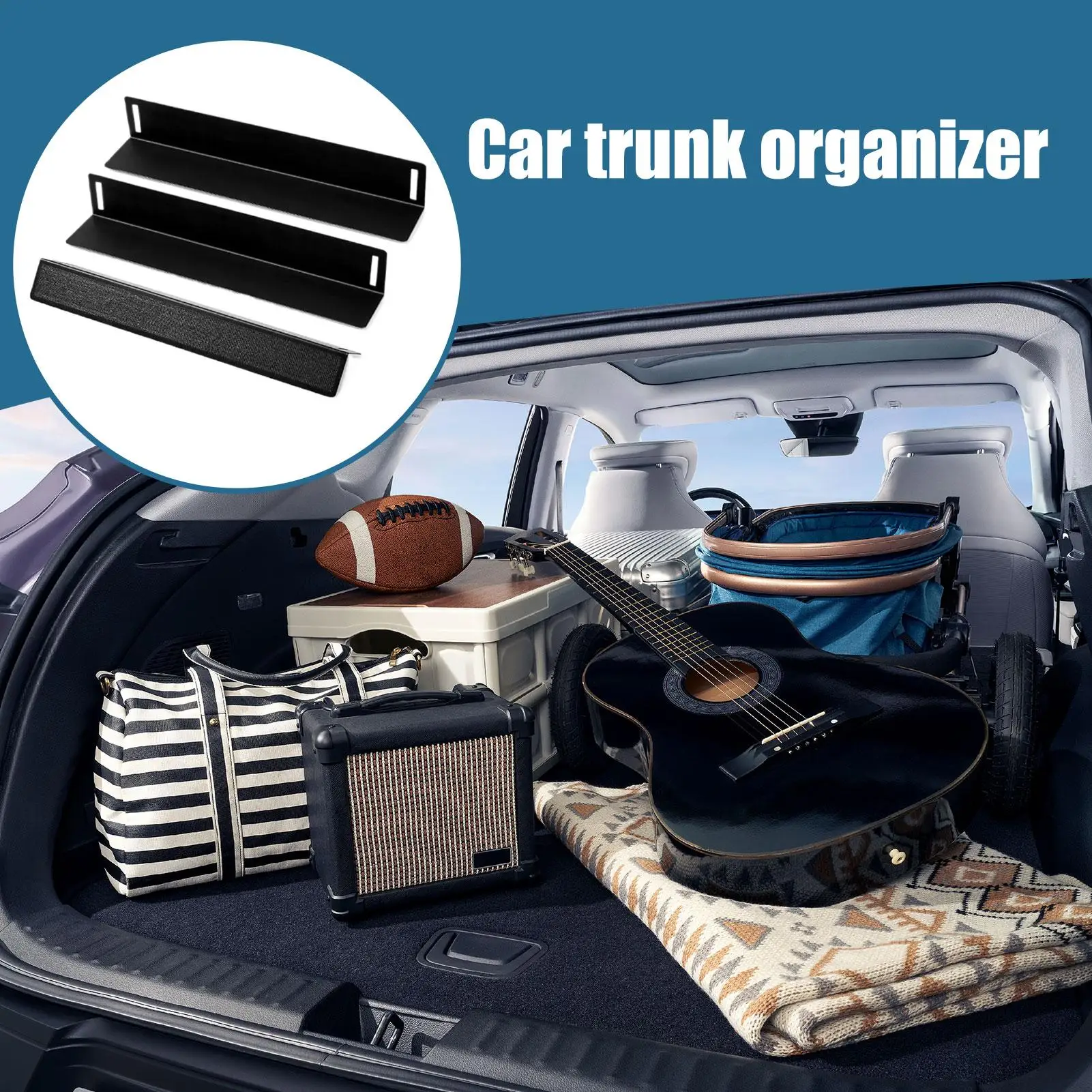 

Trunk Storage Organizer Car Cargo Organizer 3 Piece Blocks Divider For Wool Carpet Automotive Cargo Vehicles Van Back Seats