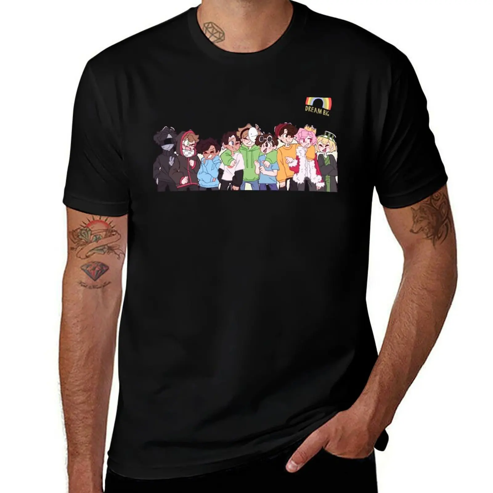 

Dream SMP Team T-Shirt black cotton t-shirt plain for man package t shirts cotton 100% t shirt man designer T-Shirt