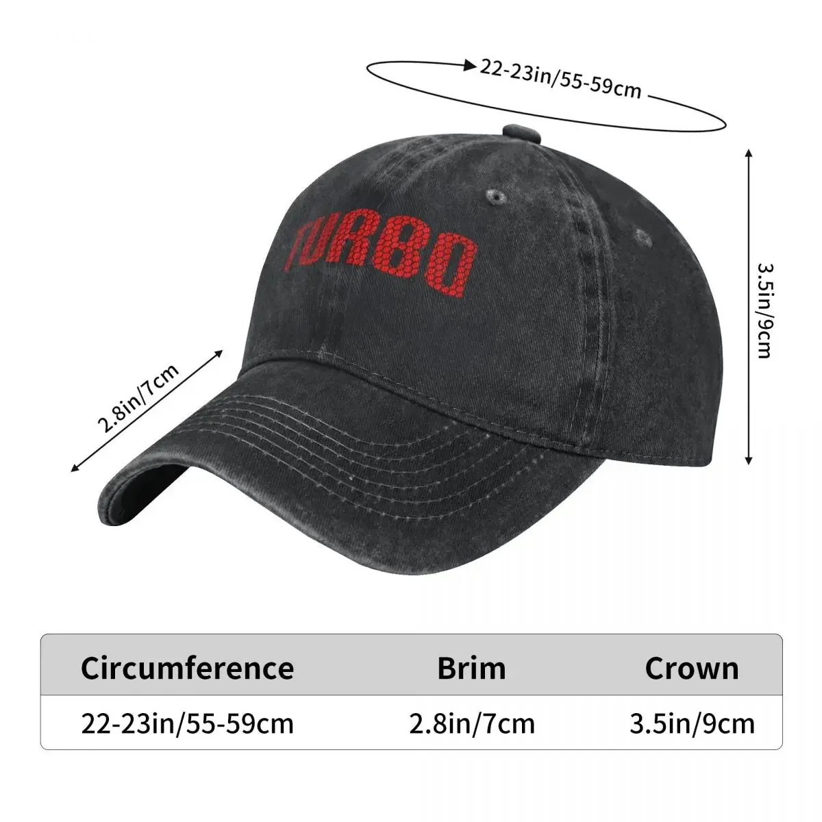 TURBO Baseball Cap Sports Cap Mountaineering Women Men's