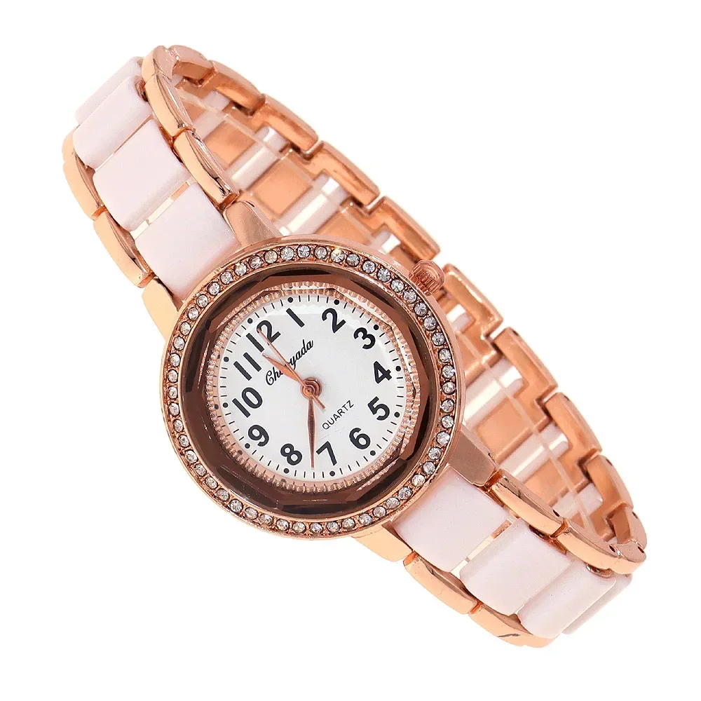 Rose Gold Fashion Jewelry Bracelet Watch for Women - Dress Quartz Wristwatch High Quality Gift for Ladies