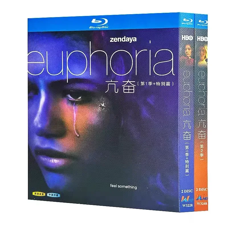 Excited Euphoria Season 1 2 Plus Special Blu ray High Definition American Drama BD Disc Box Set
