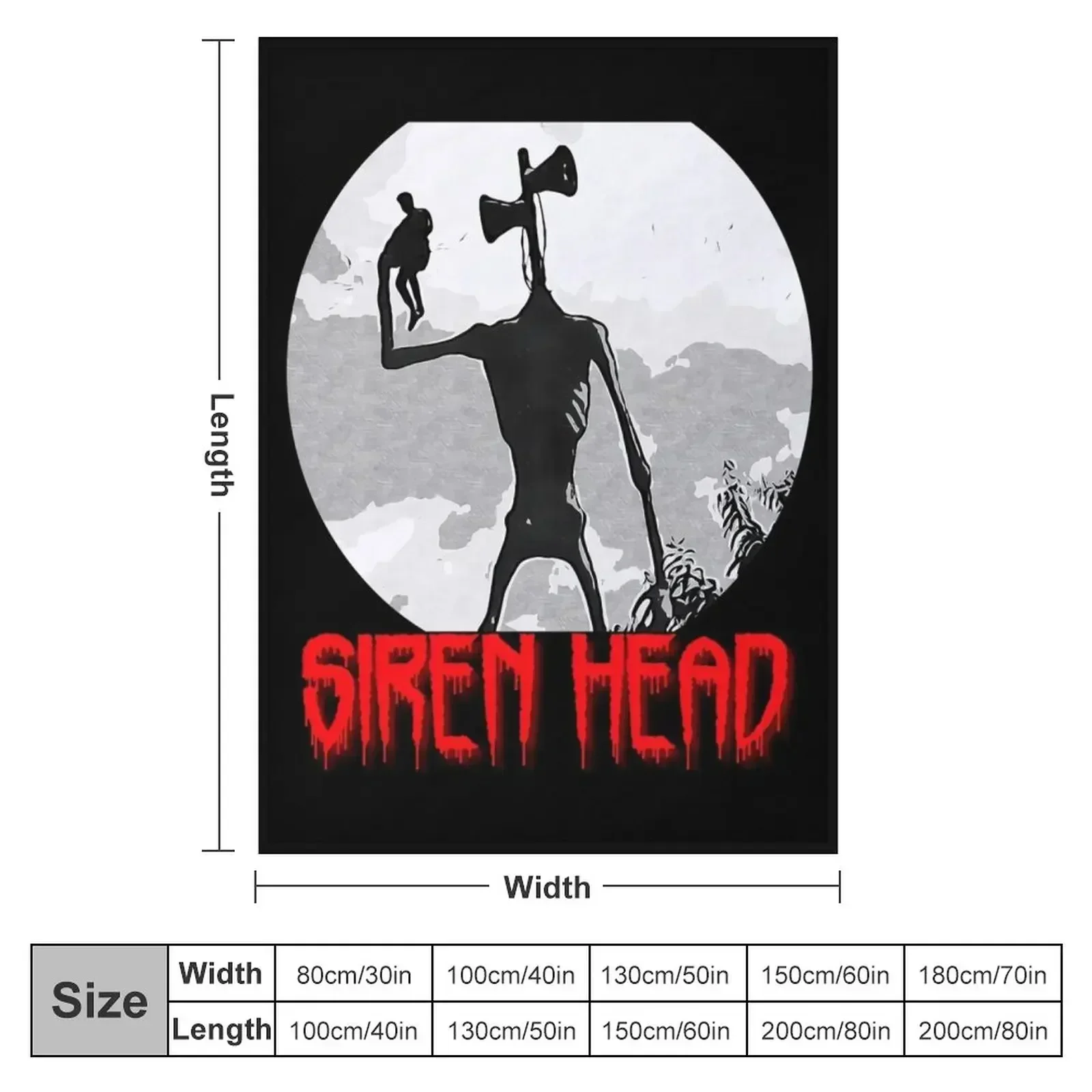 Siren Head Throw Blanket couch cozy soft plush fuzzy picnic outdoor blanket