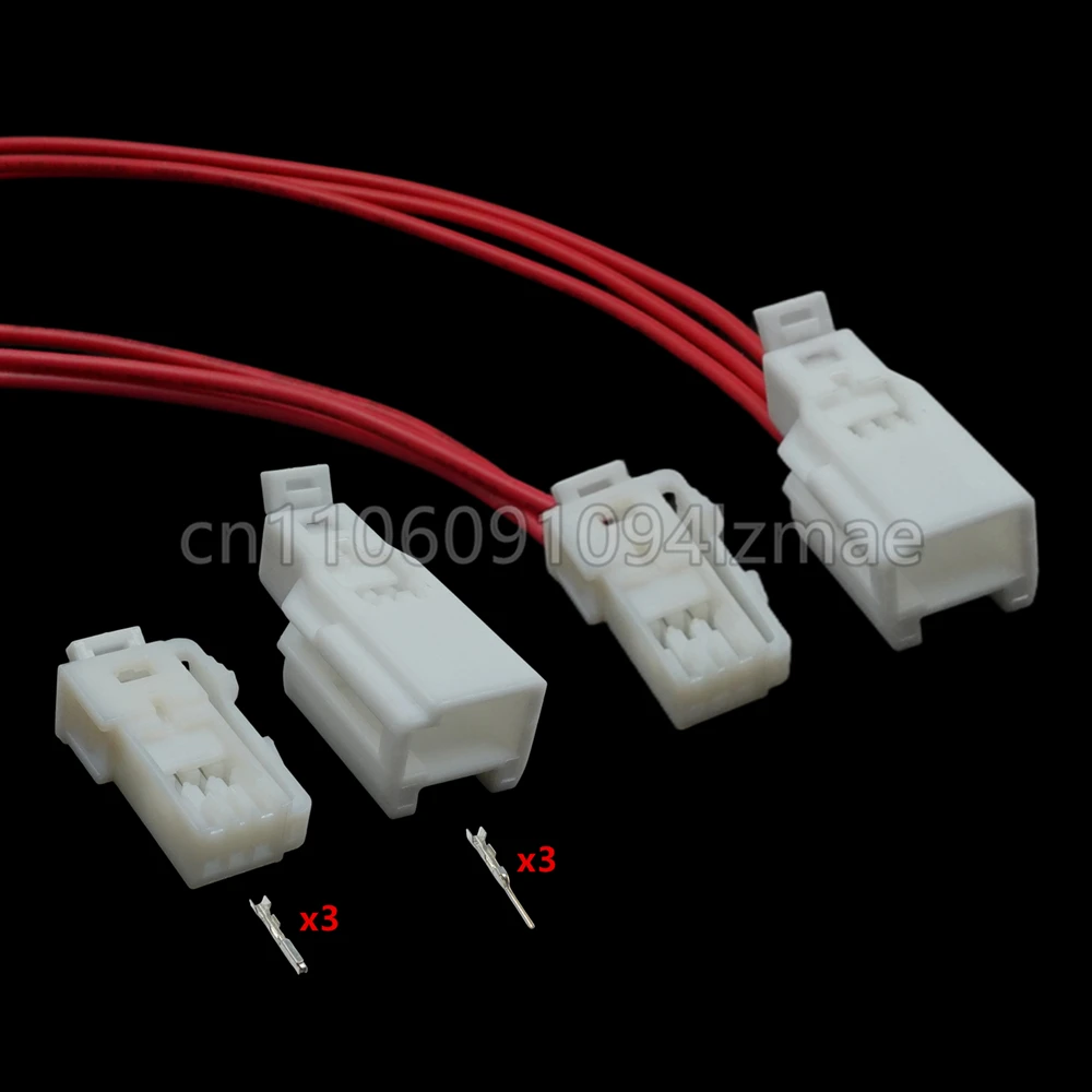 3 Pin Car Wire Cable Plug Automotive White Socket Auto Male Female Docking Connector 3A03MW 3A03FW