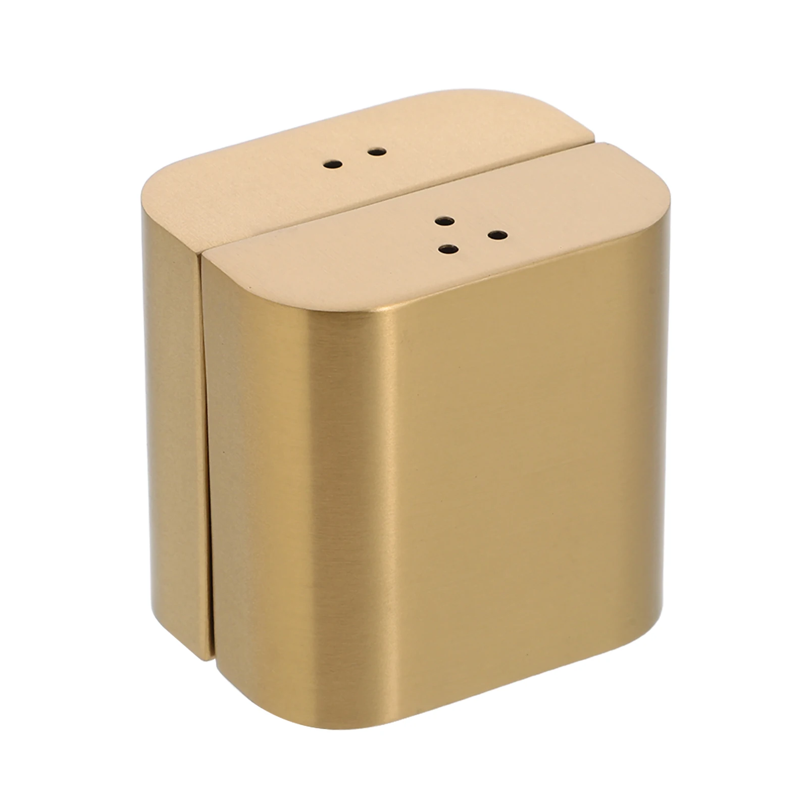 

2Pcs StainlessSteel SeasoningBottle GoldenColor DurableKitchenTableware SpiceShaker SaltPepperContainer