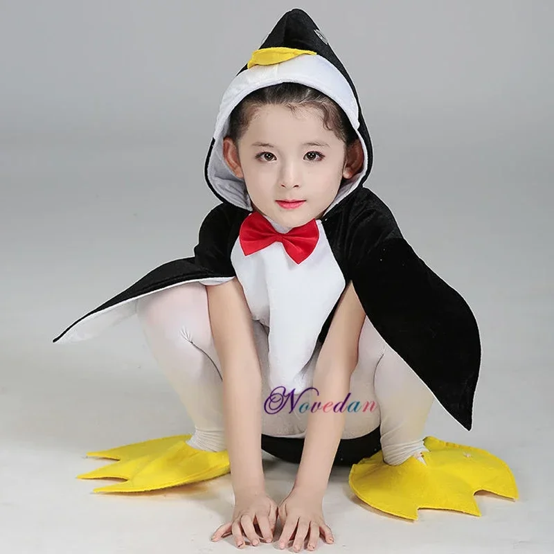 Madagascar Penguin Animal Halloween Costume For Baby Infant Boy Girl Outfit Fancy Dress Cosplay Clothing For Birthday Party