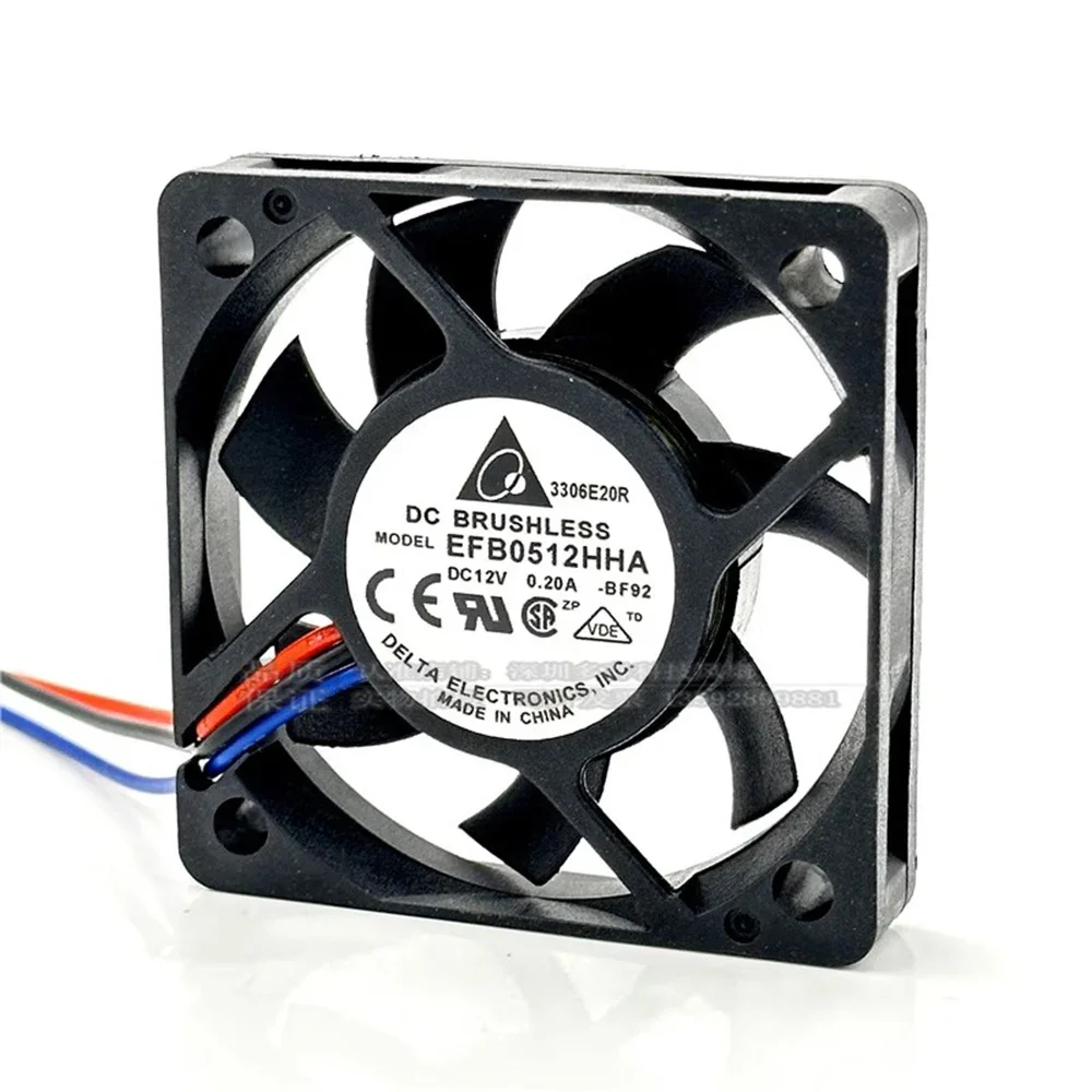for Delta EFB0512HHA 5010 5cm 5mm DC 12V 0.2A thin server cooling fan 50*50*10mm