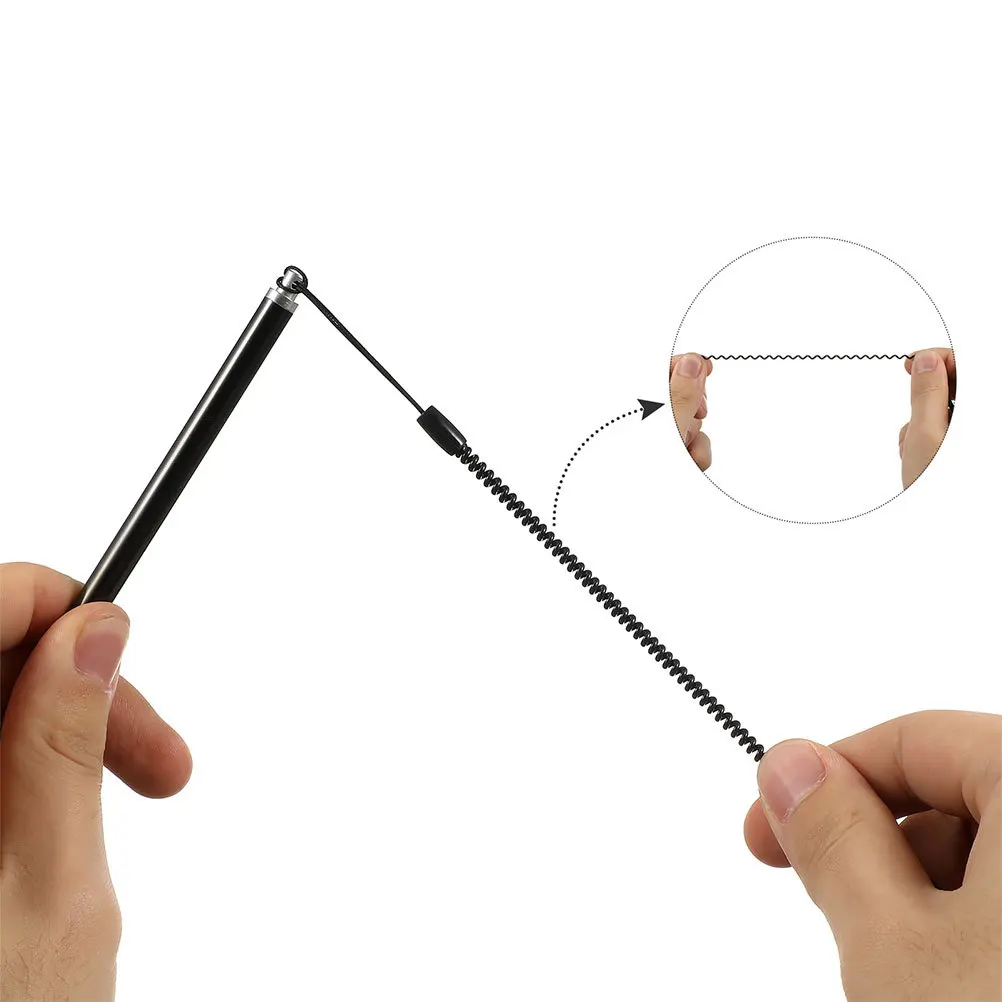 6 Pcs Fine Tip Stylus Capacitive Anti-lost Resistive Computer Pens for Touch Screen Metal