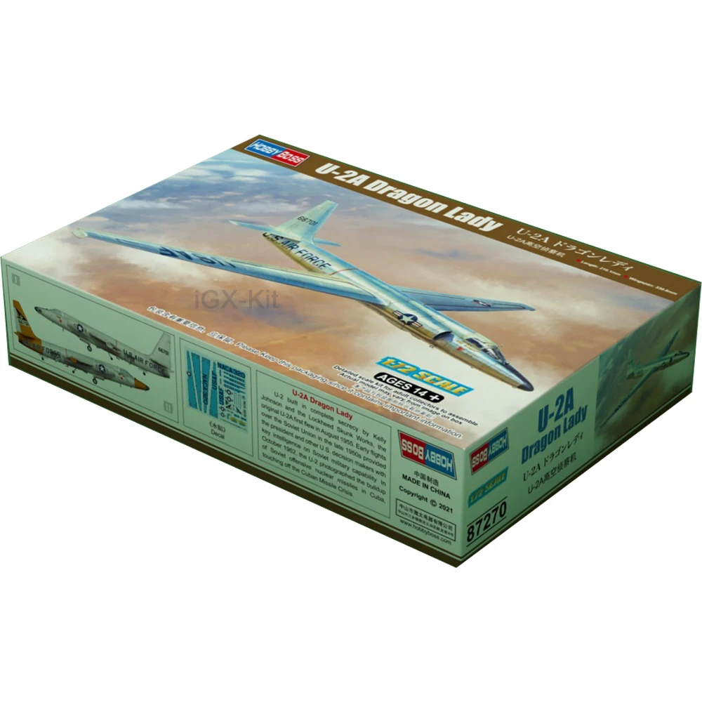 HobbyBoss 87270 Escala 1/72 EUA U2A U-2A Dragon Lady Avião de Reconnaissance Avião Hobby Artesanato Brinquedo Modelo de Plástico Kit de Construção