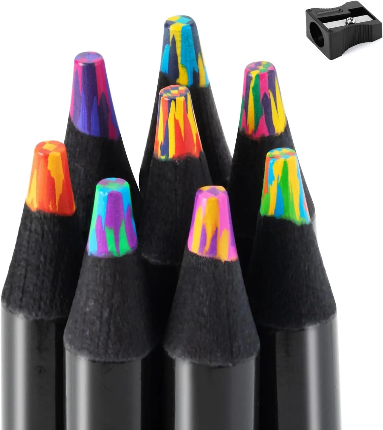 

Набор из 8 разноцветных карандашей Jumbo с точилкой, идеально подходит для рисования, раскрашивания и в качестве подарков.