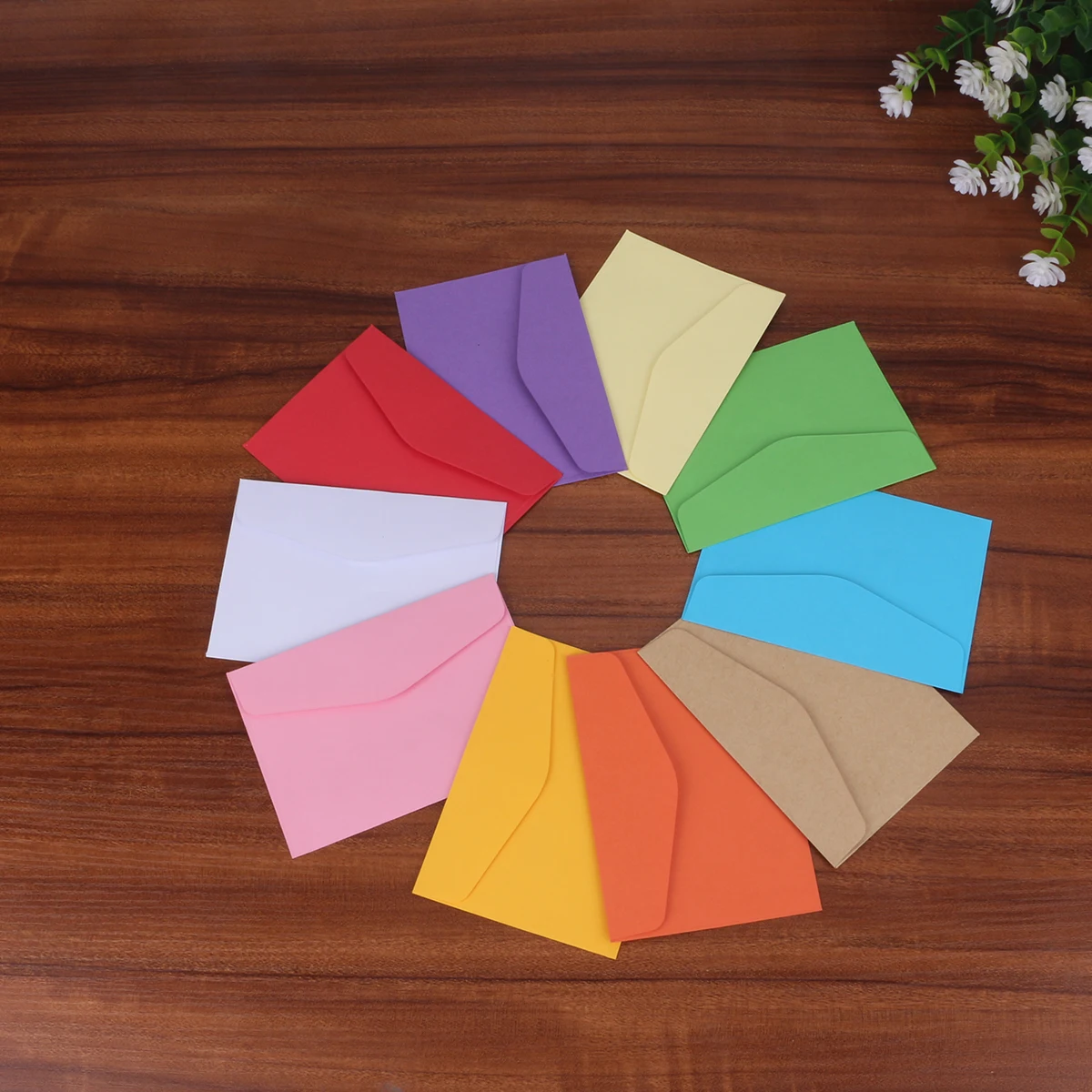 

60Pcs Solid Colored Paper Envelopes Blank Design Premium Paper Storage for Coins Bills Postcards Cards Business Use