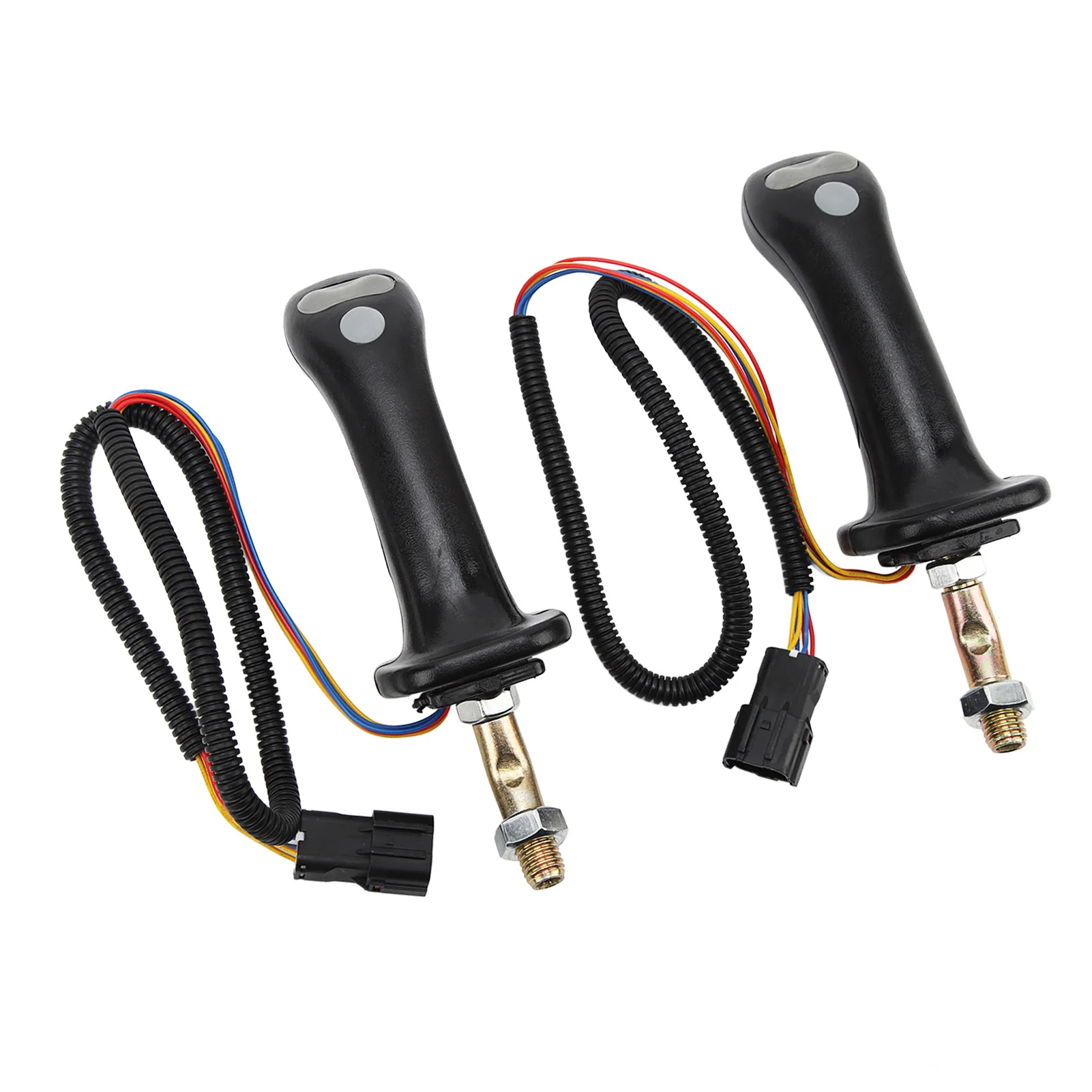 

2Pcs 3 Button Excavator Joystick Aluminum Alloy Handles 6 Pin for Doosan DH DX150 215 225 300 370-9C Excavator Joystick Lever